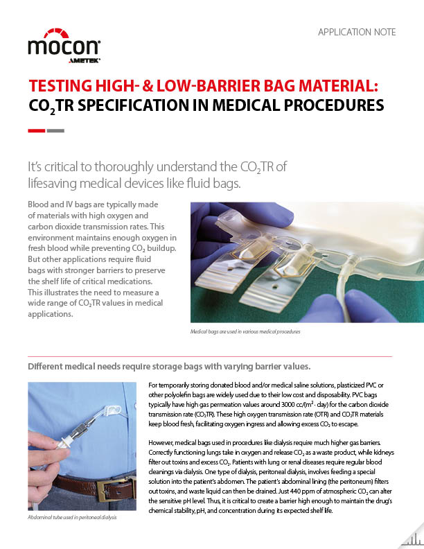 Critical Bag Material CO2TR Specification in Medical Procedures